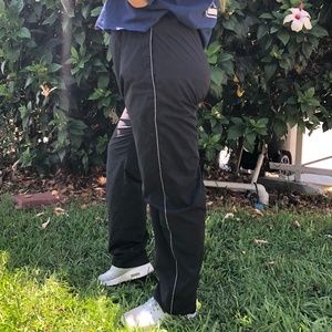 black reebok track pants